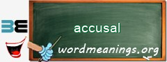 WordMeaning blackboard for accusal